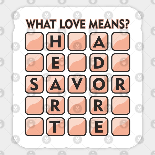 Scrabble Board with Love Sticker by ilhnklv